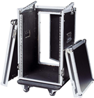 17U RACK CASE - WITH  HINGED 8U TOP MOUNTING